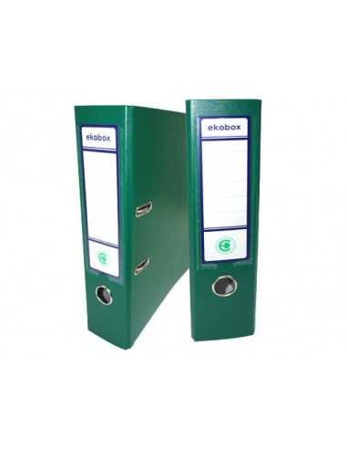 Raccoglitore PP Ekobox 80 mm verde - 20 pezzi