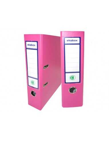 Raccoglitore PP Ekobox 80 mm rosa - 20 pezzi