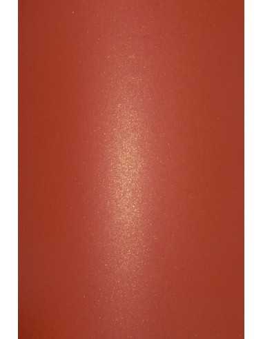 Carta metallizzata perlescente rosso-oro 280g Aster Metallic Ruby Gold (72x100cm)