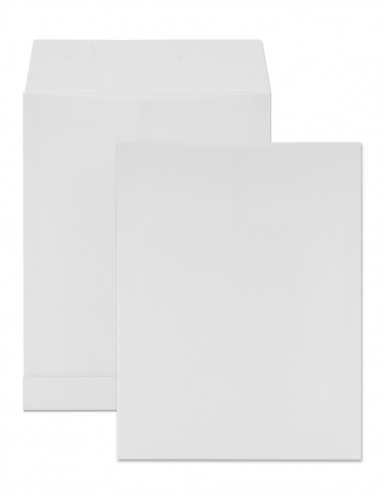 Busta a soffietto bianco E4 (28x40x4cm) con strip adesivo - 50 pezzi