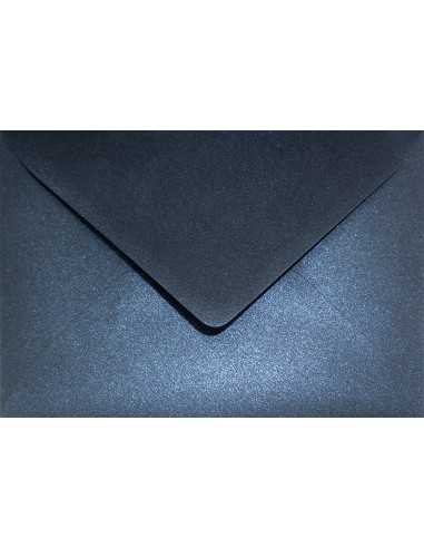 Busta da lettera metallizzata perlescente blu B6 (12,5x17,5cm) gommata Aster Metallic Queens Blue 120g