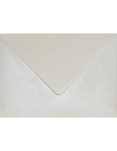 Busta da lettera metallizzata perlescente crema B6 (12,5x17,5cm) gommata Aster Metallic Cream 120g