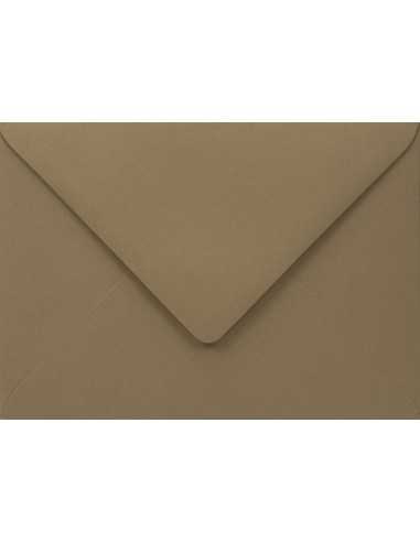 Busta da lettera colorata ecologica marrone B6 (12,5x17,5cm) gommata Woodstock Noce 140g