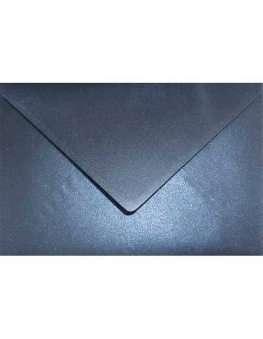 Busta da lettera metallizzata perlescente blu C5 (16,2x22,9cm) gommata Aster Metallic Queens Blue 120g