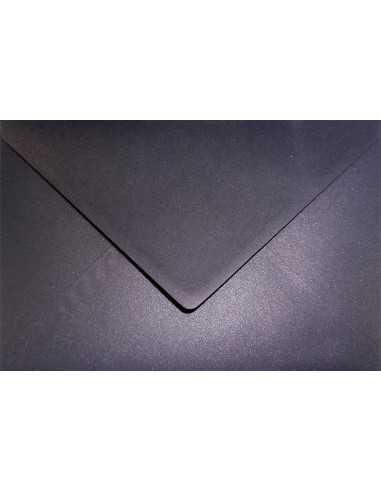 Busta da lettera metallizzata perlescente nero con rame C5 (16,2x22,9cm) gommata Aster Metallic Black Cooper 120g