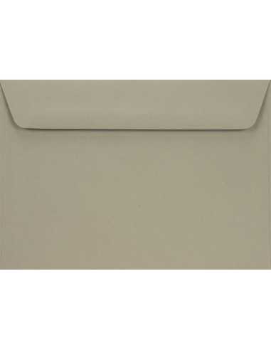 Busta da lettera colorata grigio C6 (11,4x16,2cm) gommata Burano Pietra 90g