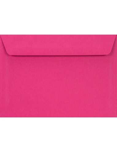 Busta da lettera colorata rosa scuro C6 (11,4x16,2cm) con strip adesivo Burano Rosa Shocking 90g