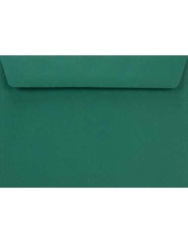 Busta da lettera colorata verde scuro C6 (11,4x16,2cm) con strip adesivo Burano English Green 90g