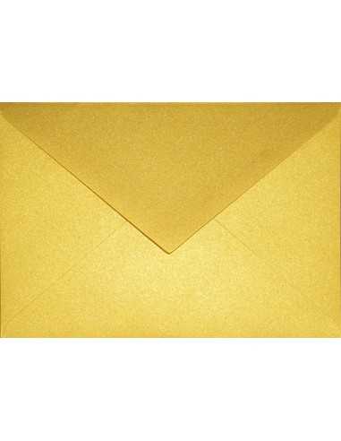 Busta da lettera metallizzata perlescente oro C6 (11,4x16,2cm) gommata Aster Metallic Cherish 120g