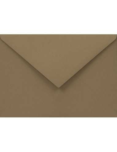 Busta da lettera colorata ecologica marrone C6 (11,4x16,2cm) gommata Woodstock Noce 140g