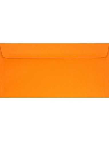 Busta da lettera colorata arancione DL (11x22cm) con strip adesivo Burano Arancio Trop 90g