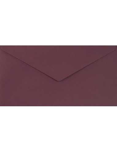 Busta da lettera colorata viola scuro DL (11x22cm) gommata Sirio Color Vino 115g