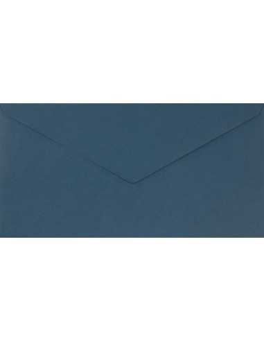 Busta da lettera colorata azzurro scuro DL (11x22cm) gommata Sirio Color Blu 115g