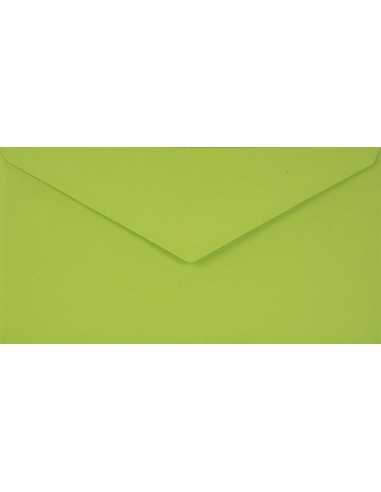 Busta da lettera colorata verde chiaro DL (11x22cm) gommata Sirio Color Lime 115g