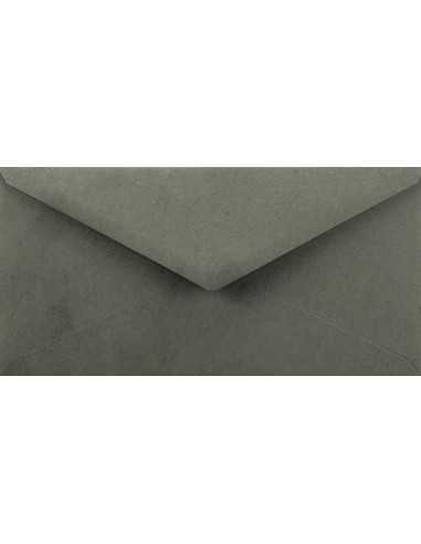 Busta da lettera colorata grigio scuro DL (11x22cm) gommata Sirio Color Anthracite 115g