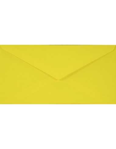 Busta da lettera colorata giallo DL (11x22cm) gommata Sirio Color Limone 115g