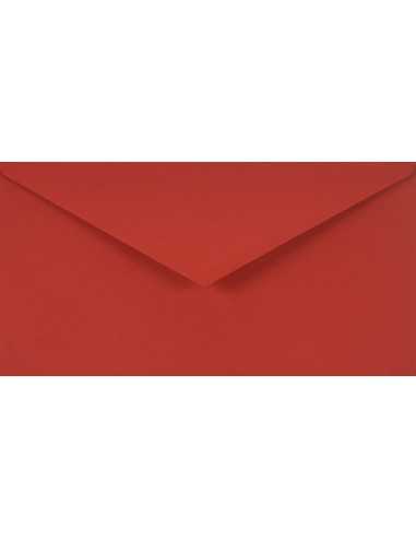 Busta da lettera colorata rosso DL (11x22cm) gommata Sirio Color Lampone 115g