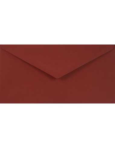 Busta da lettera colorata bordeaux DL (11x22cm) gommata Sirio Color Cherry 115g