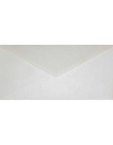 Busta da lettera metallizzata perlescente crema DL (11x22cm) gommata Aster Metallic Cream 120g