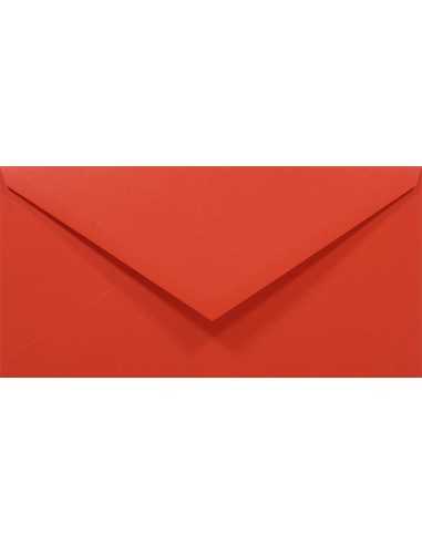 Busta da lettera colorata rosso DL (11x22cm) gommata Rainbow 80g