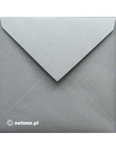 Busta da lettera metallizzata perlescente quadrata argento (17x17cm) gommata Stardream Silver 120g