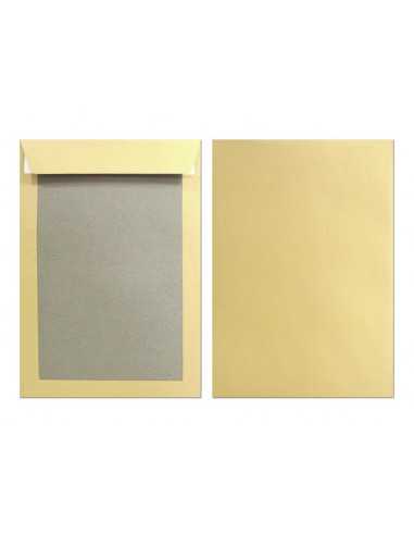 Busta spedizione marrone C4 (22,9x32,4cm) con retro in cartone grigio 400g - 100 pezzi