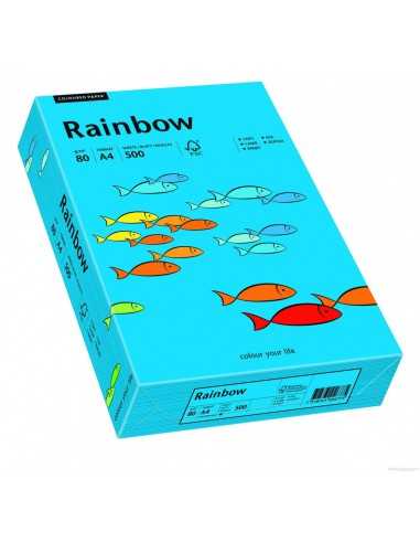 Carta colorata azzurro scuro 160g Rainbow - conf. 250 fogli A4