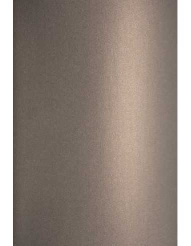 Carta metallizzata perlescente grigio 120g Curious Metallics Chestnut - conf. 10 fogli A4