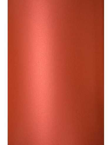 Carta metallizzata perlescente rosso 300g Curious Metallics Magma - conf. 10 fogli A4