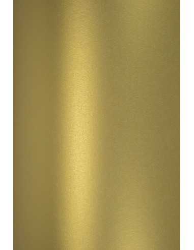 Carta metallizzata perlescente oro 120g Majestic Real Gold - conf. 10 fogli A4