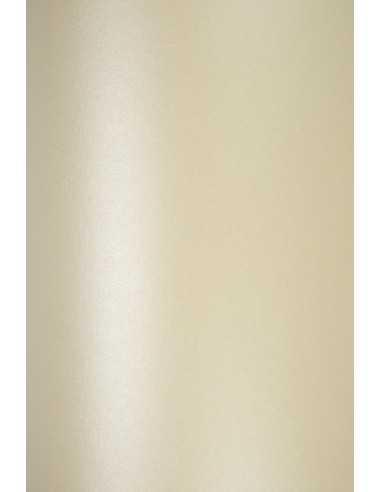 Carta metallizzata perlescente crema 250g Majestic Candelight Cream - conf. 10 fogli A4