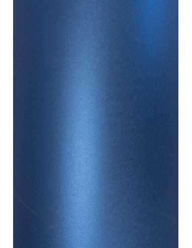 Carta metallizzata perlescente blu 290g Cocktail Blue Moon - conf. 10 fogli A4