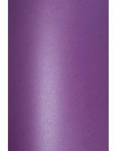 Carta metallizzata perlescente viola 290g Cocktail Purple Rain - conf. 10 fogli A4