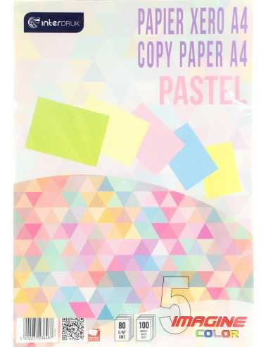 Set di carte colorate pastelli 80g (5x20) - conf. 100 fogli A4