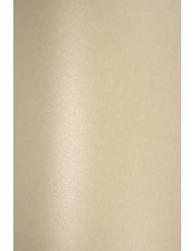 Carta metallizzata perlescente beige 250g Majestic Sand - conf. 10 fogli A5