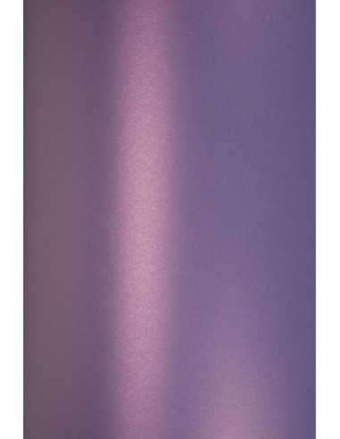 Carta metallizzata perlescente viola 250g Majestic Satin Violet - conf. 10 fogli A5