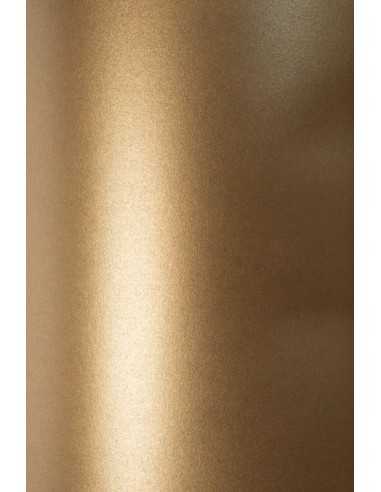 Carta metallizzata perlescente marrone 125g Sirio Pearl Fusion Bronze - conf. 10 fogli A5