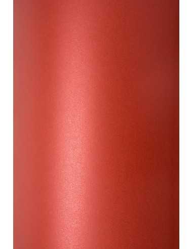 Carta metallizzata perlescente rosso 125g Sirio Pearl Red Fever (72x102cm)