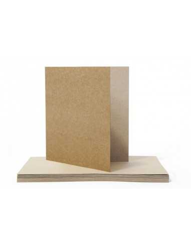 Carta ecologica pieghevole marrone 225g Kraft EKO (14,5x14,5cm) - conf. 25 fogli