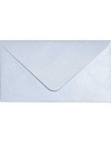 Busta da lettera metallizzata perlescente argento C8 (5,8x10cm) gommata Aster Metallic Silver 120g