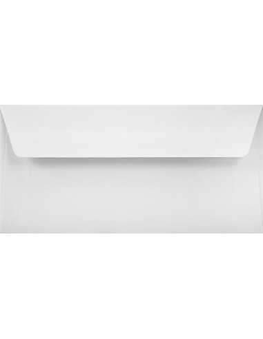 Busta da lettera strutturata righe bianco DL (11x22cm) con strip adesivo Acquerello Bianco 120g