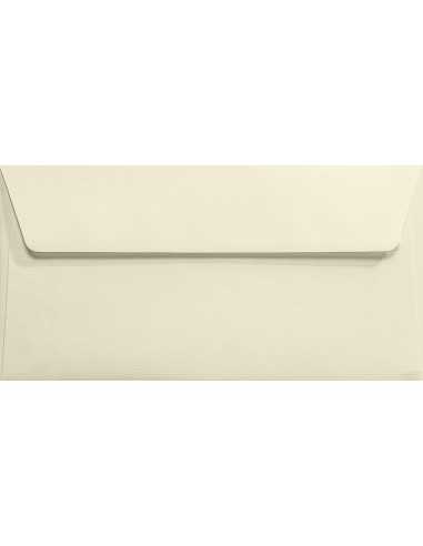 Busta da lettera strutturata righe avorio DL (11x22cm) con strip adesivo Aster Laid Ivory 120g