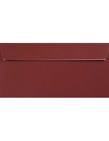 Busta da lettera colorata ecologica bordeaux DL (11x22cm) con strip adesivo Kreative Bordeux 120g