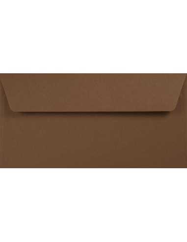 Busta da lettera colorata ecologica marrone DL (11x22cm) con strip adesivo Kreative Mocca 120g