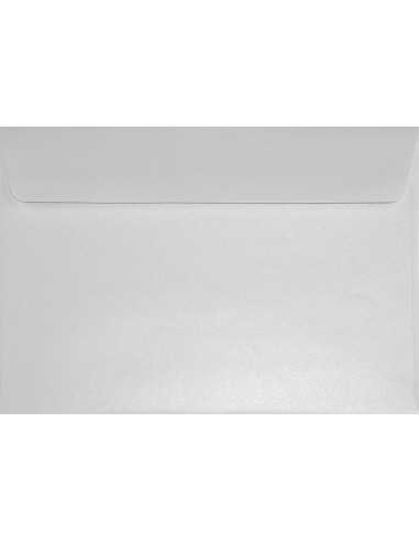 Busta da lettera metallizzata perlescente bianco C5 (16,2x22,9cm) con strip adesivo Sirio Pearl Ice White 125g