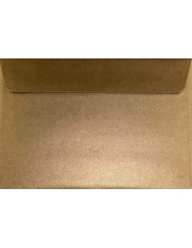 Busta da lettera metallizzata perlescente marrone C5 (16,2x22,9cm) con strip adesivo Sirio Pearl Fusion Bronze 125g