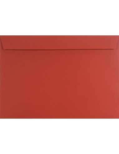 Busta da lettera colorata rosso C4 (22,9x32,4cm) con strip adesivo Design 120g