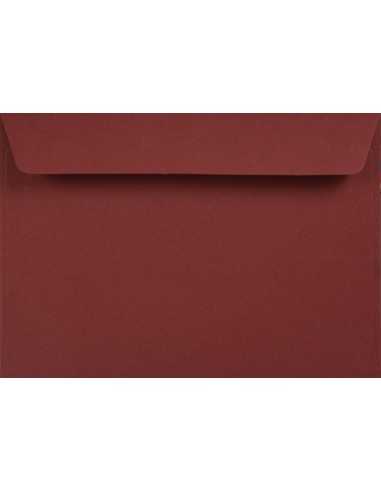 Busta da lettera colorata ecologica bordeaux C6 (11,4x16,2cm) con strip adesivo Kreative Bordeux 120g