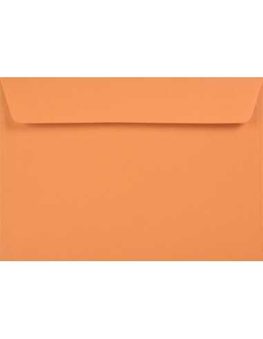 Busta da lettera colorata ecologica arancione C6 (11,4x16,2cm) con strip adesivo Kreative Mandarin 120g