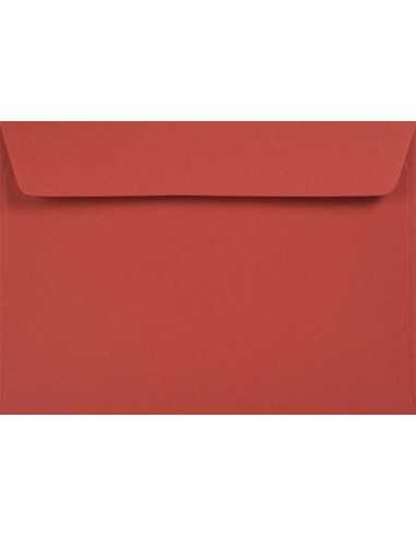 Busta da lettera colorata ecologica rosso C6 (11,4x16,2cm) con strip adesivo Kreative Ruby 120g